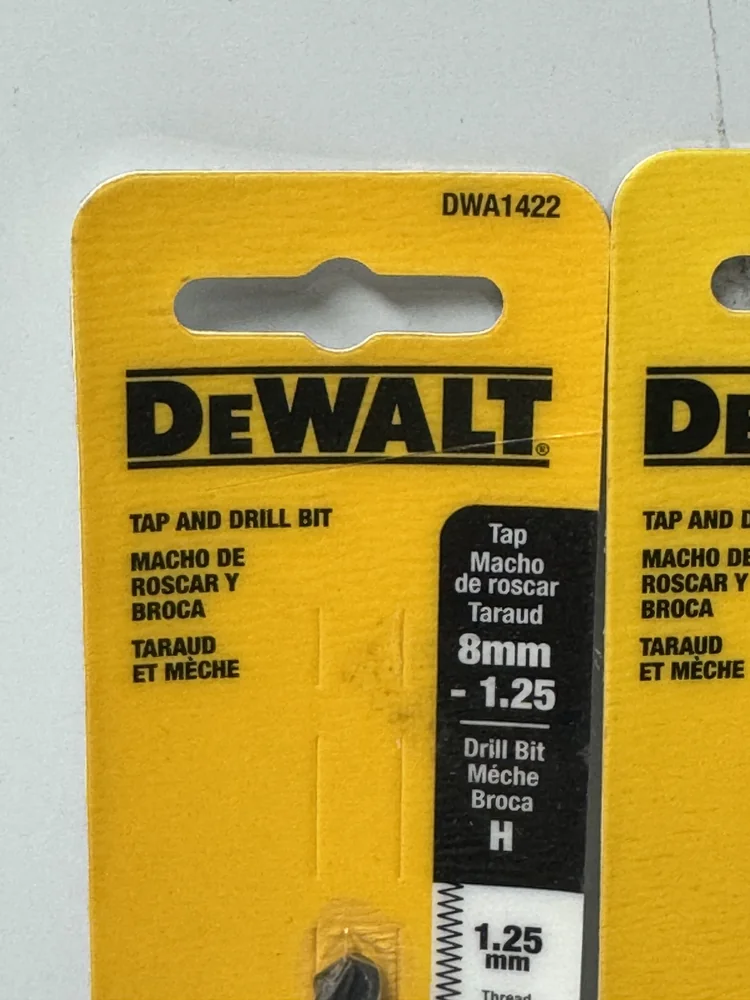 DEWALT DWA1422 Tap and Drill Bit Set 8mm-1.25 R 4 Pack - Image 6