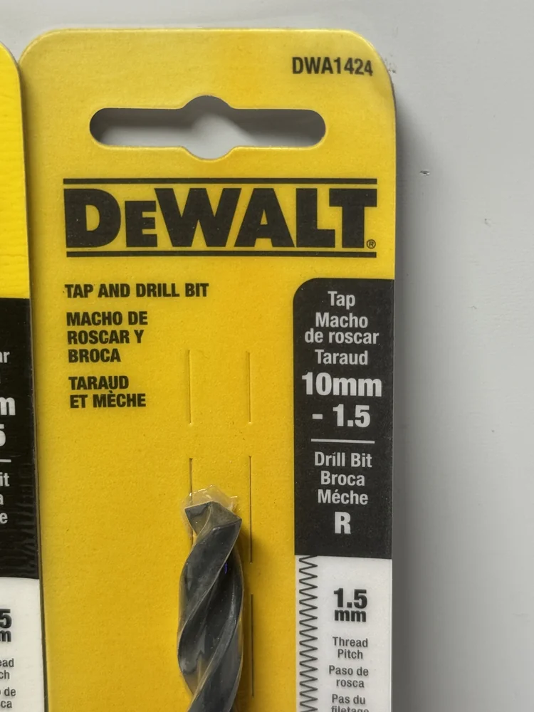 DEWALT DWA1424 Tap and Drill Bit Set 10mm-1.5 R 4 Pack - Image 5