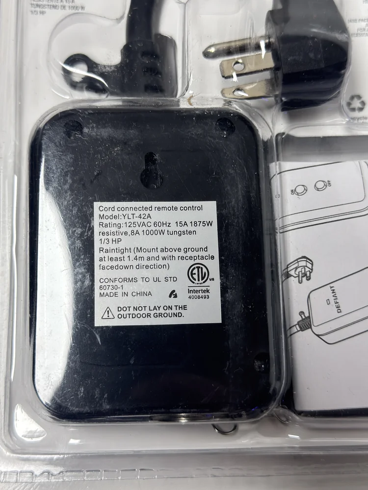 Defiant Wireless Remote Control Switch Indoor/Outdoor 6 Pack - Image 4