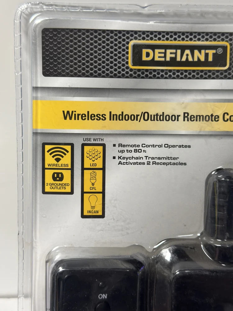 Defiant Wireless Remote Control Switch Indoor/Outdoor 6 Pack - Image 3