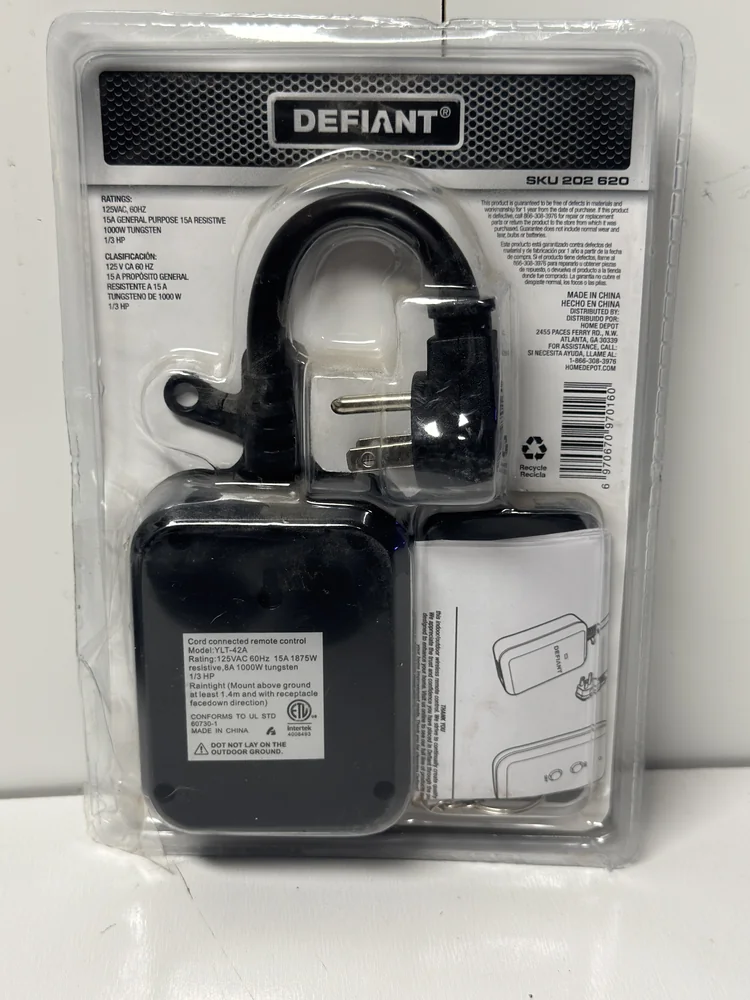 Defiant Wireless Remote Control Switch Indoor/Outdoor 6 Pack - Image 9