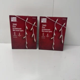 Home Accents 200 Clear Mini Icicle Lights 2 Pack