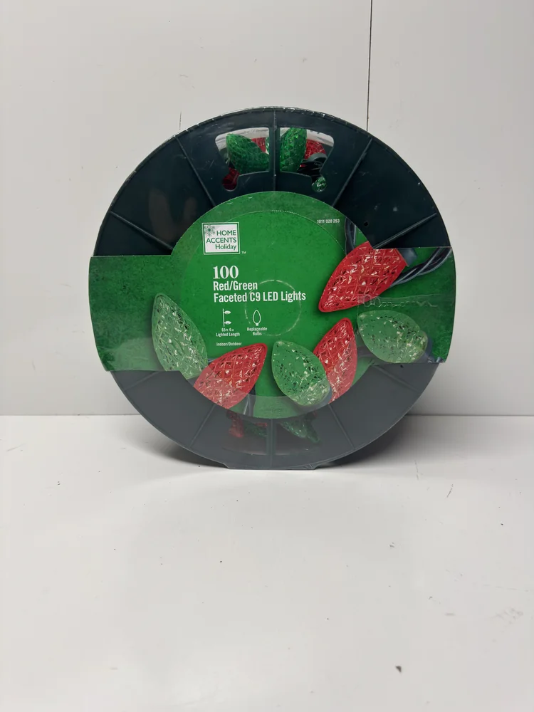 Home Accents 100 Red Green Faceted C9