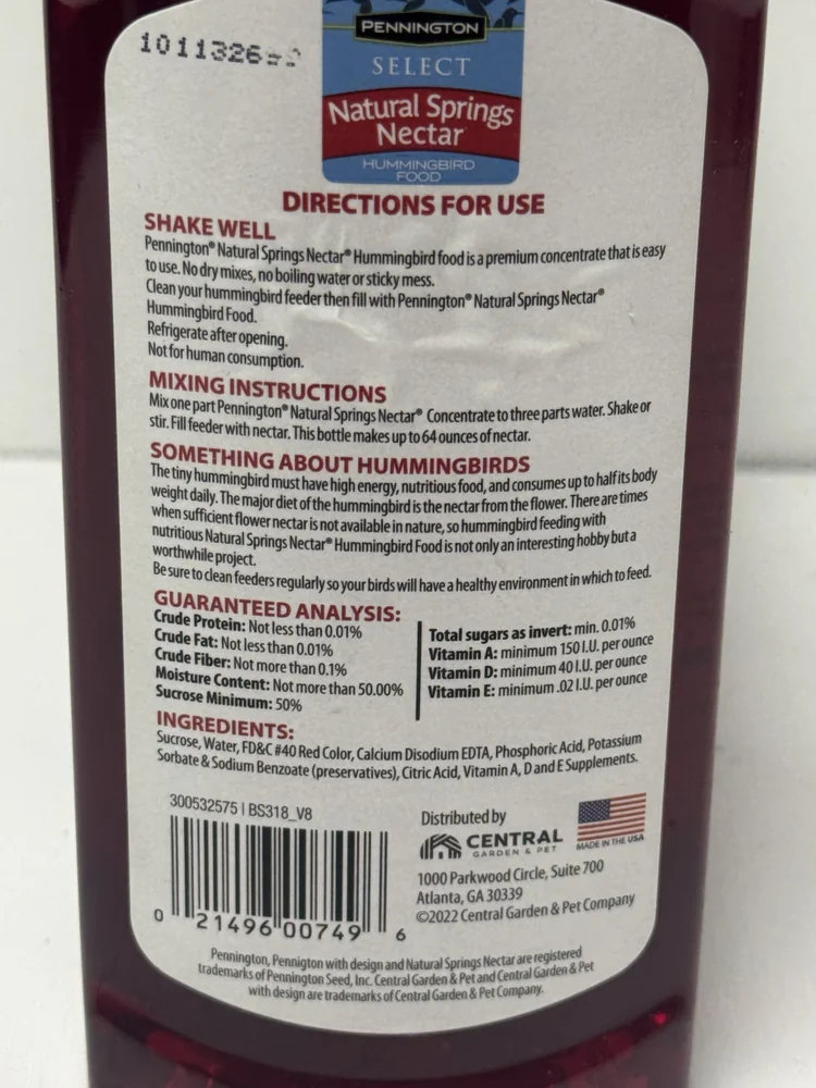 Natural Spring Nectar Hummingbird Food 5 Pack - Image 3