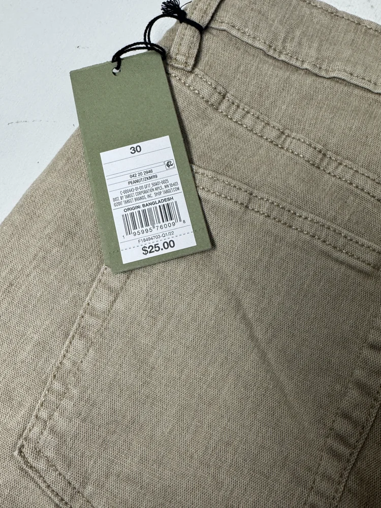 Goodfellow Slim Shorts Peanut Size 30 - Image 5