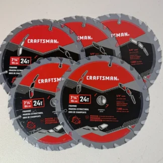 Craftsman 7-1/4 Inch 24 Tooth Framing Saw Blade 5 Pack