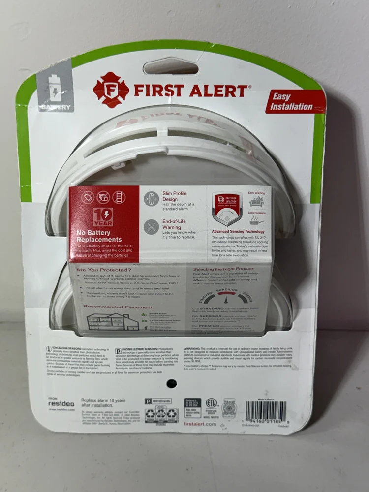 2-Pack First Alert 1048447 10-Year Smoke & CO Detectors - Image 2