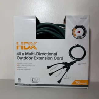 HDX 40 ft. 16/3 Multi-Directional Outdoor Extension Cord Green