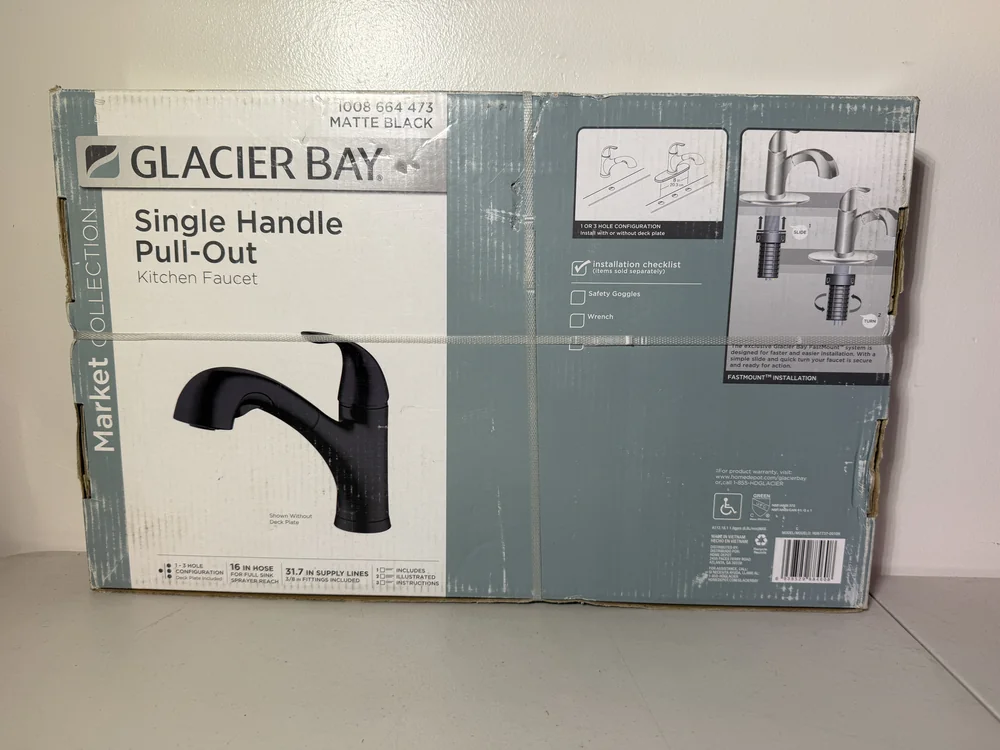 Glacier Bay Market Matte Black Single-Handle Pull-Out Kitchen Faucet - Image 10