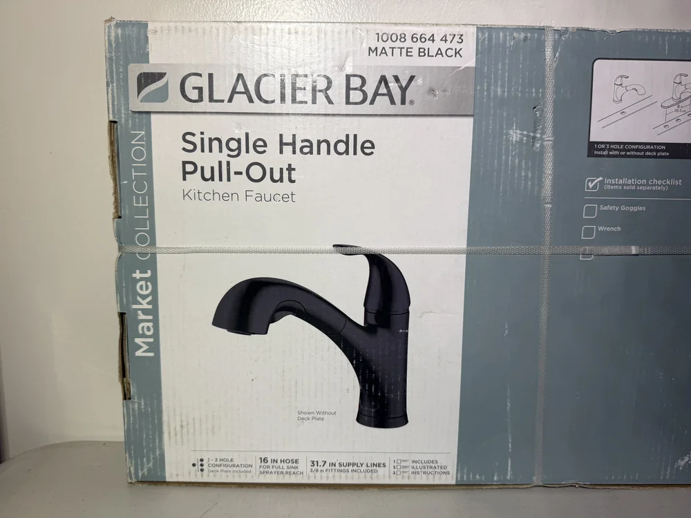 Glacier Bay Market Matte Black Single-Handle Pull-Out Kitchen Faucet - Image 2