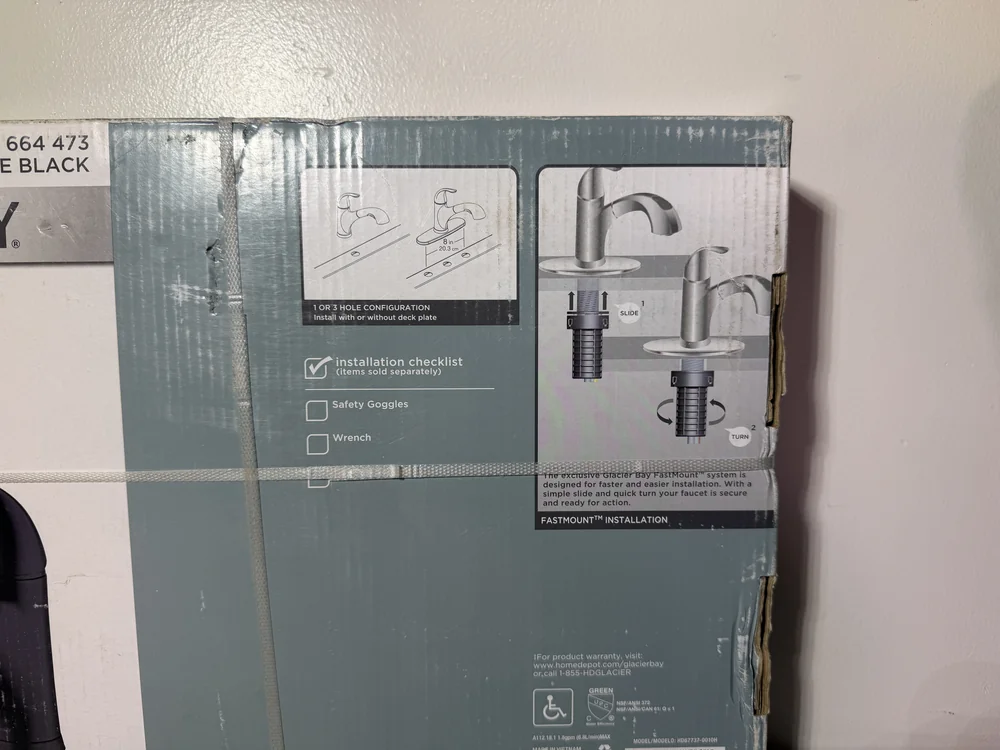 Glacier Bay Market Matte Black Single-Handle Pull-Out Kitchen Faucet - Image 3