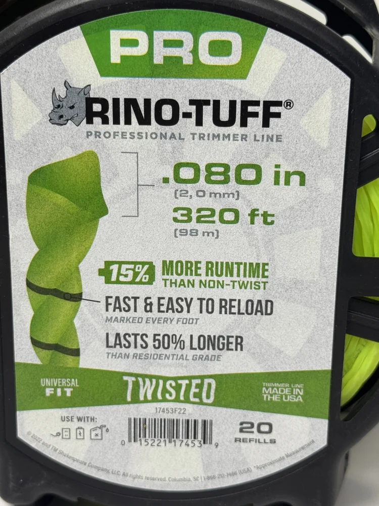 Rino Tuff Pro Twisted Trimmer Line .080 x 320ft Universal Fit - Image 2